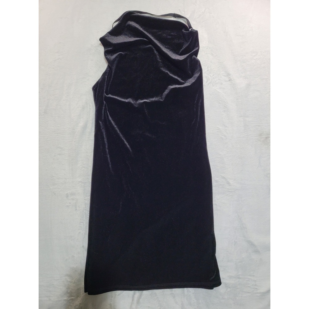 NWT bebe Velvet Mini Dress Women Medium Black ‎ Open Back  USA Made